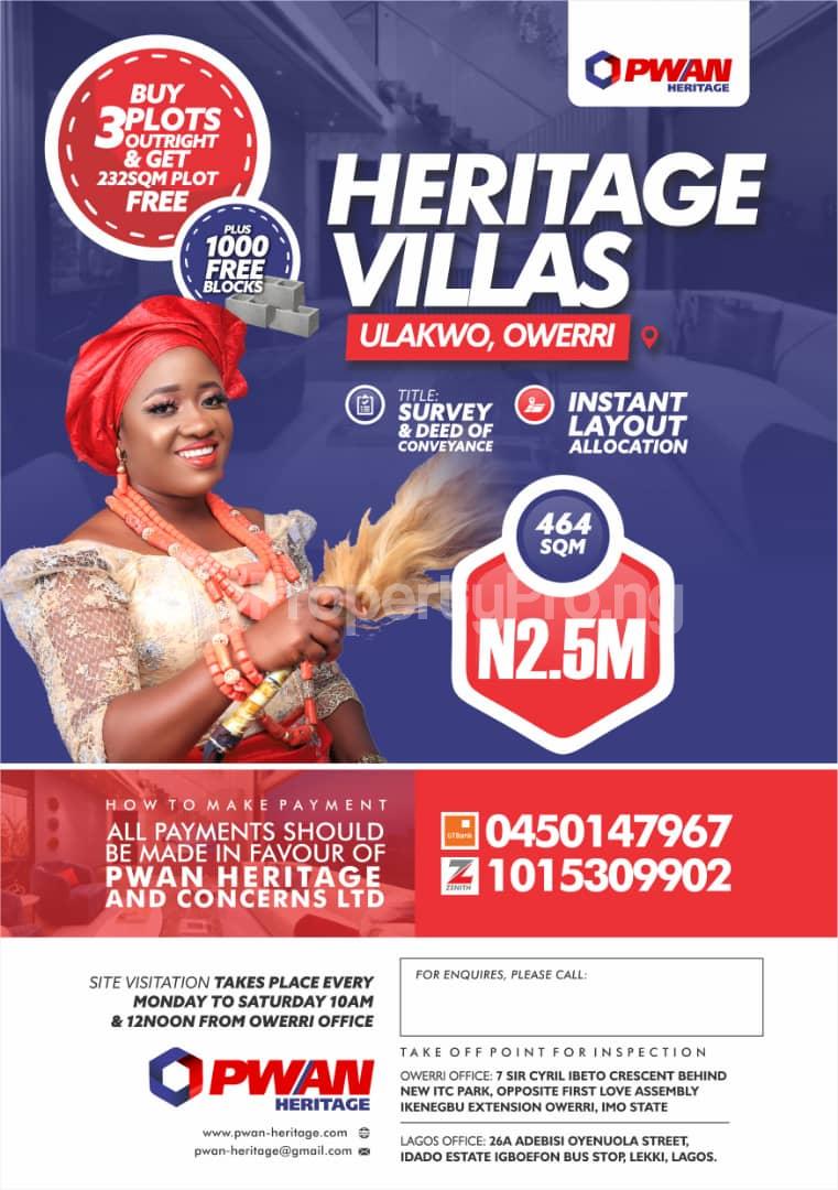 Land for sale Ulakwo Owerri Imo