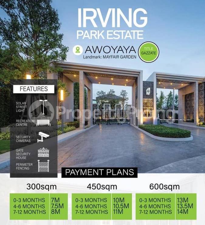 Land for sale 2 Minutes Drive From Mayfair Gardens Awoyaya Ajah Lagos - 0