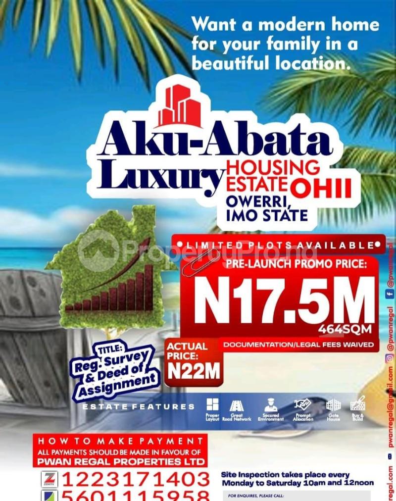 Land for sale Very Close To Fmc Owerri Imo