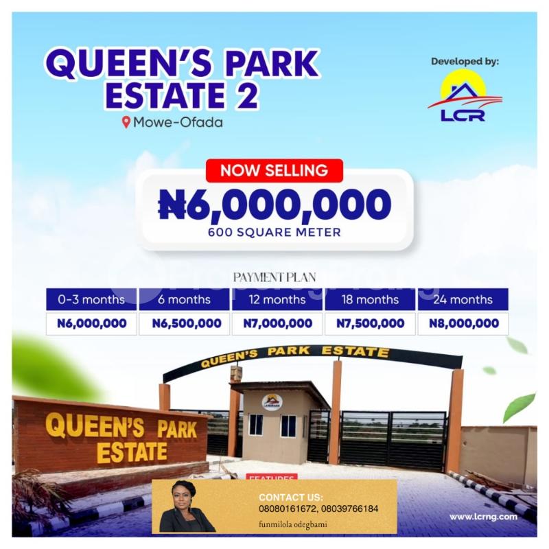 Land for sale Mowe Obafemi Owode Ogun