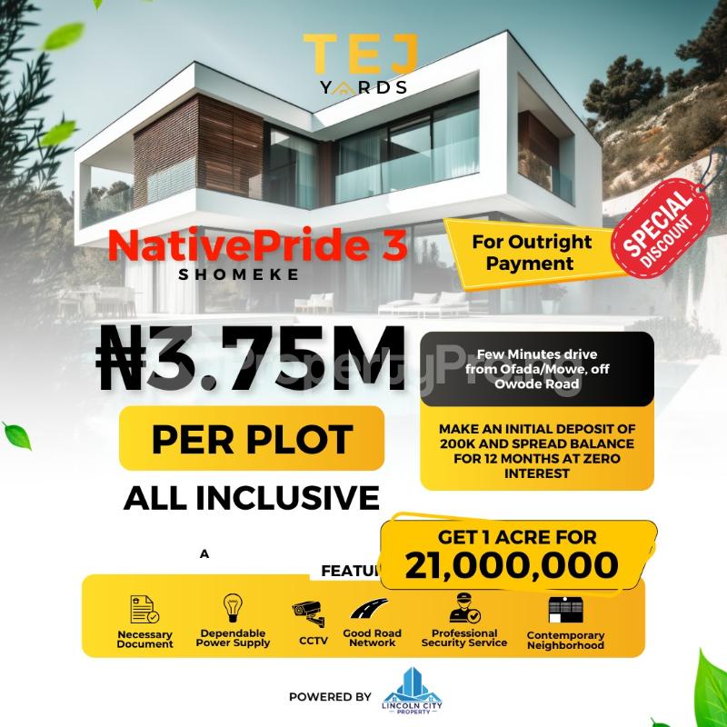 Land for sale Native Pride Estate, Somenke, Mowe Ofada Obafemi Owode Ogun