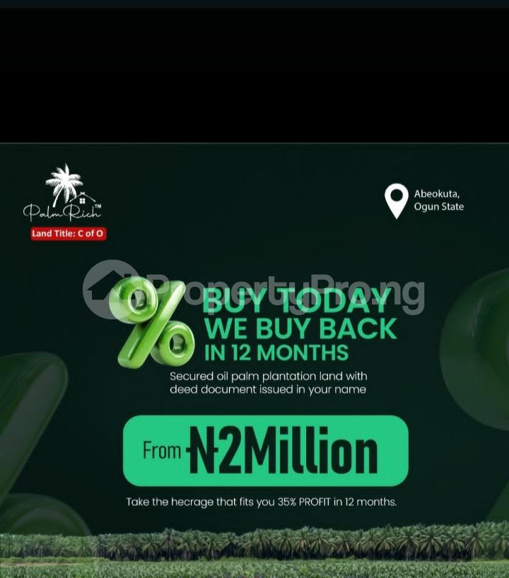 Land for sale Palm Rich Ita Ika Abeokuta Ogun