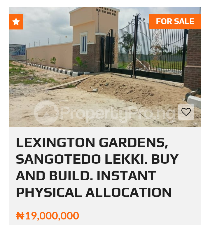 Land for sale Monastery road Sangotedo Lagos