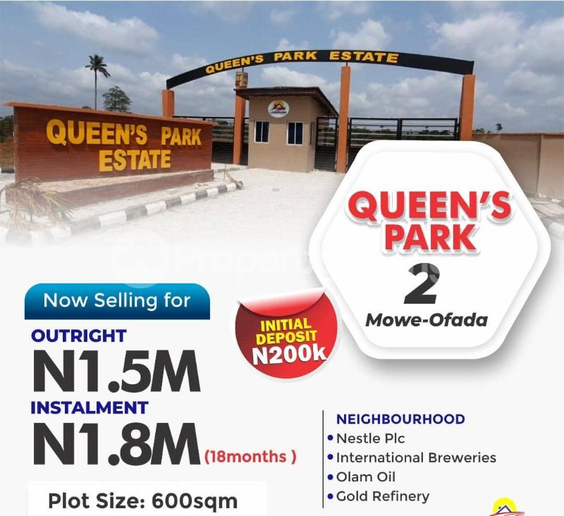 Land for sale Queen's Park Estate Mowe Ofada New Lagos Abeokuta Expressway. Isheri North Ojodu Lagos - 0