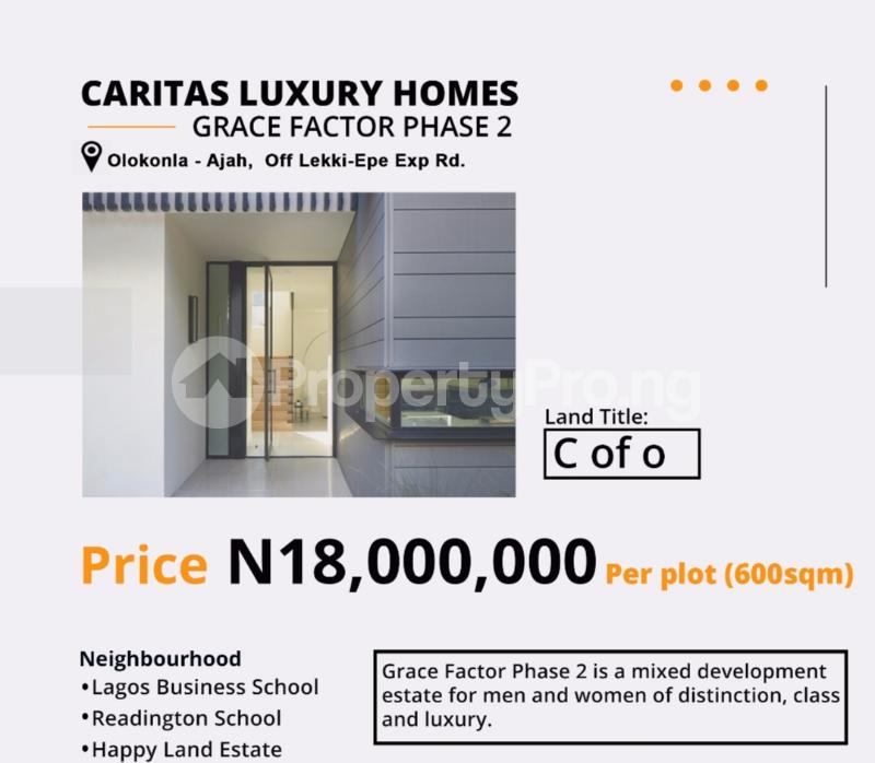 Land for sale Olokonla Ajah Off Lekki Epe Express Road,lagos Olokonla Ajah Lagos