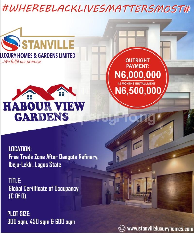 Land for sale Harbour View Gardens, Free Trade Zone Free Trade Zone Ibeju-Lekki Lagos