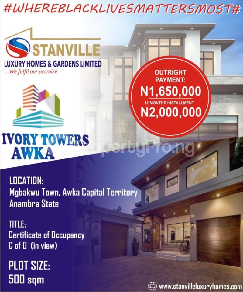 Land for sale Ivory Towers Mgbakwu Town Awka North Anambra