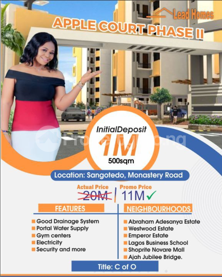Land for sale Lead Homes In Monastery Road Sangotedo Ajah Lagos
