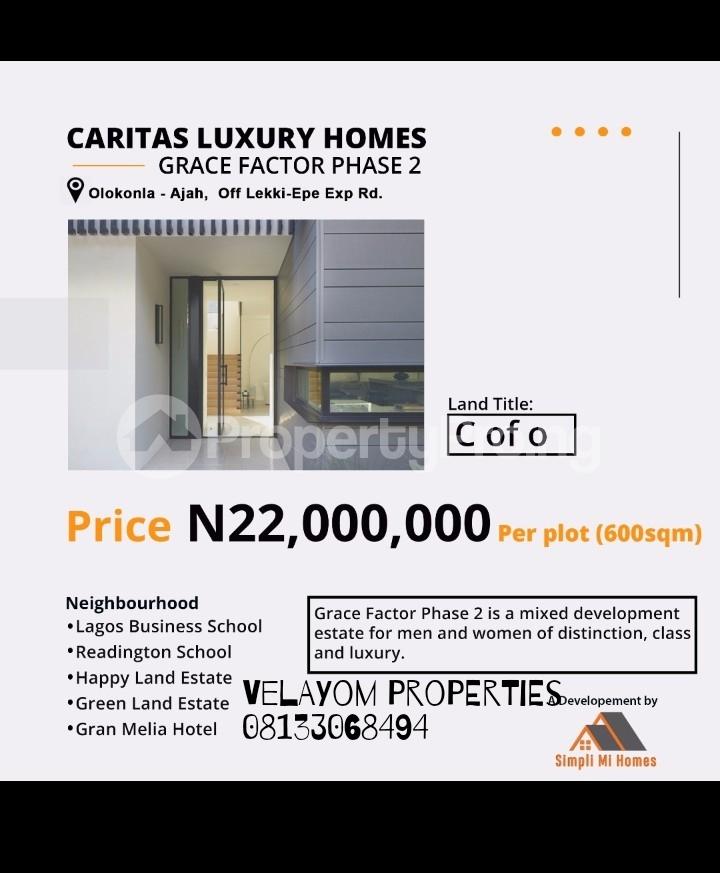 Land for sale Olokonla Olokonla Ajah Lagos