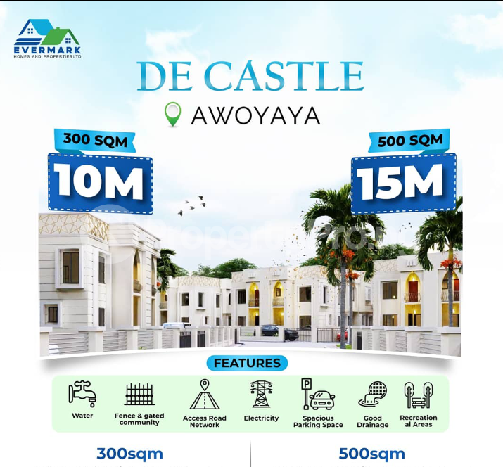 Land for sale De Castle In Oribanwa Bustop, 2mins Drive From Mayfair Gardens Awoyaya Ajah Lagos
