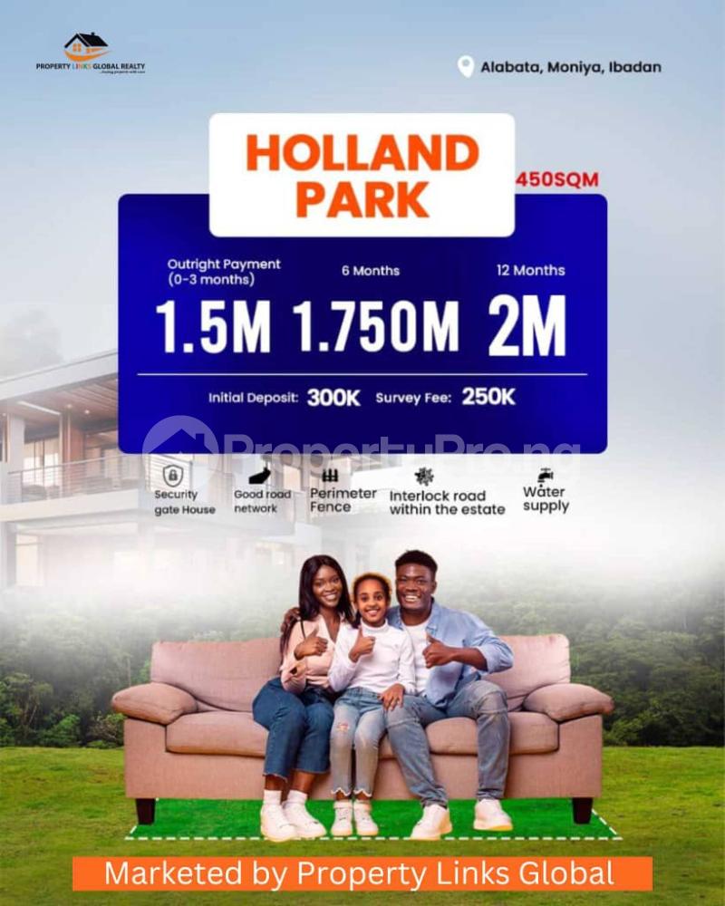 Land for sale Holland Park Estates Very Close To Moniya Ibadan Oyo