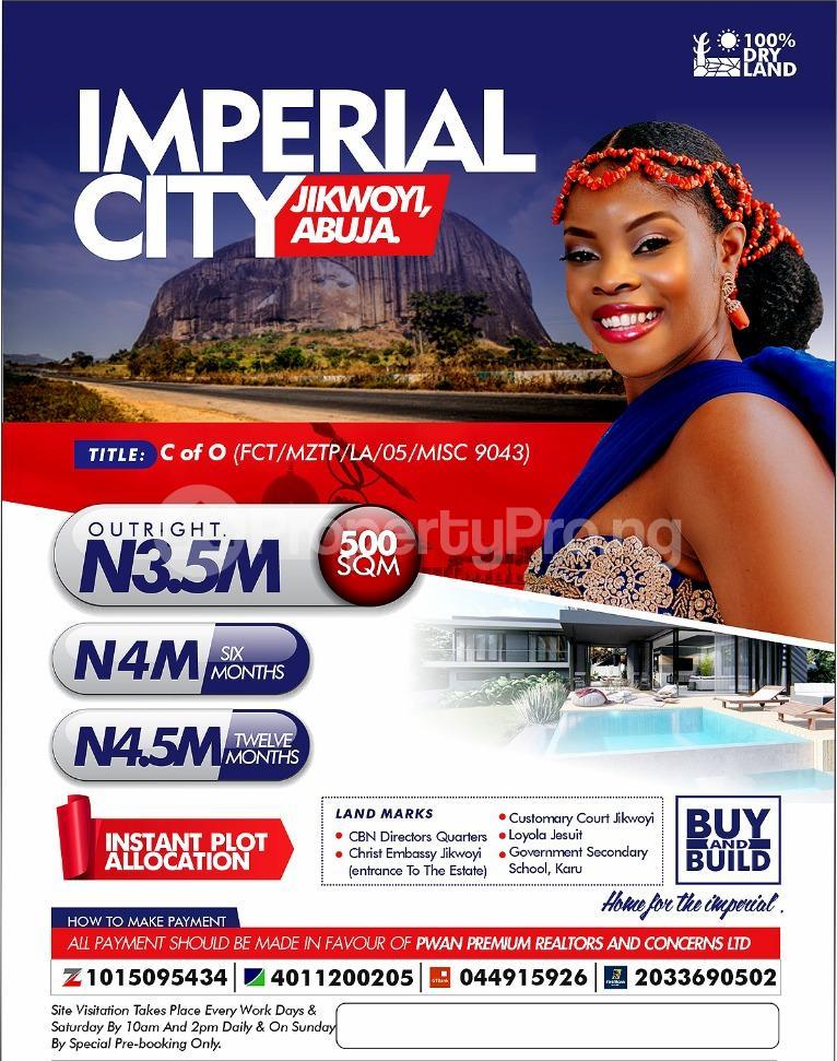 Land for sale Jikwoyi, 10 Minutes Drive Nyanya Bridge. Jukwoyi Abuja