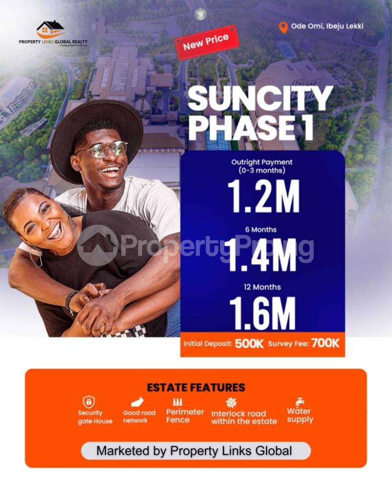 Land for sale Sun City Phase 1 Close To Lekki Free Trade Zone And Dangote Refinery Ise town Ibeju-Lekki Lagos - 0