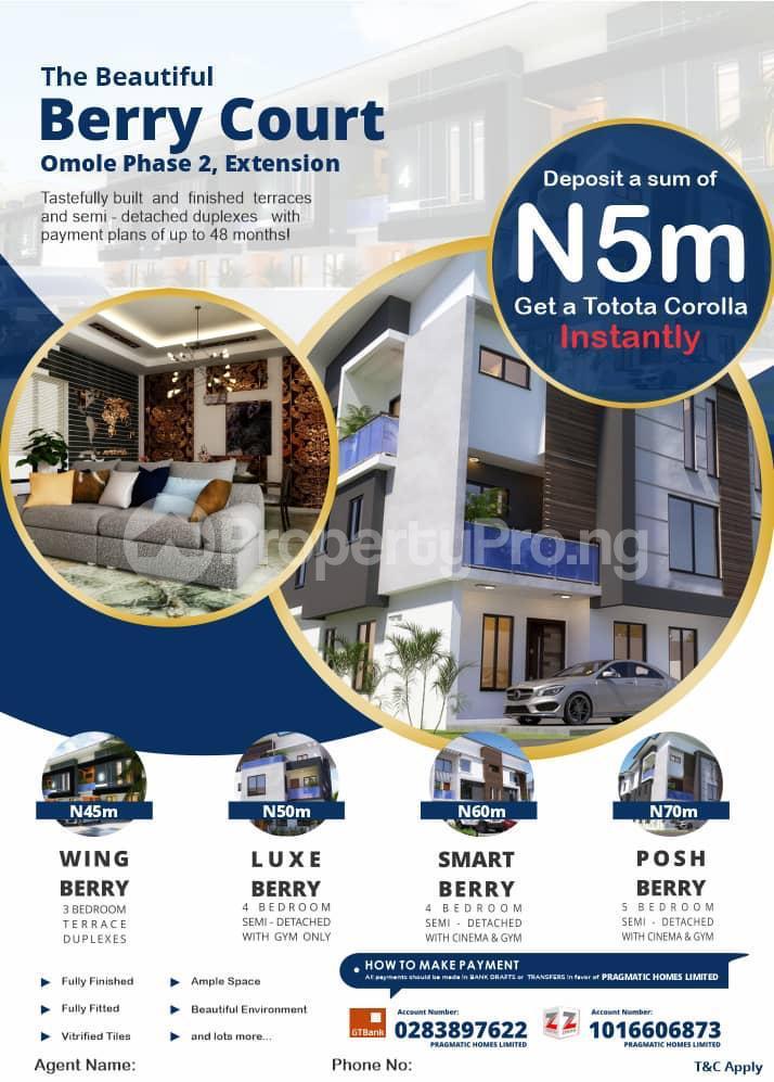 3 bedroom House for sale Omole Phase 2 Extension, Berry Court Apartments Omole phase 2 Ojodu Lagos