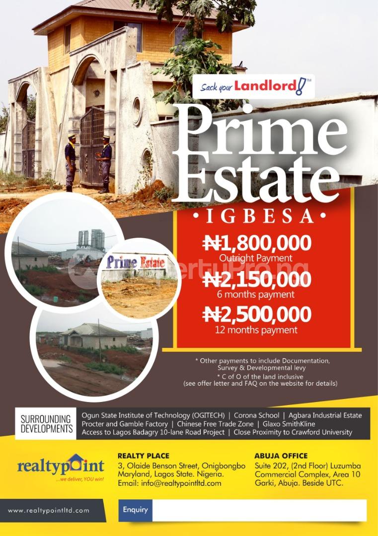 Land for sale Agbara-Igbesa Ogun