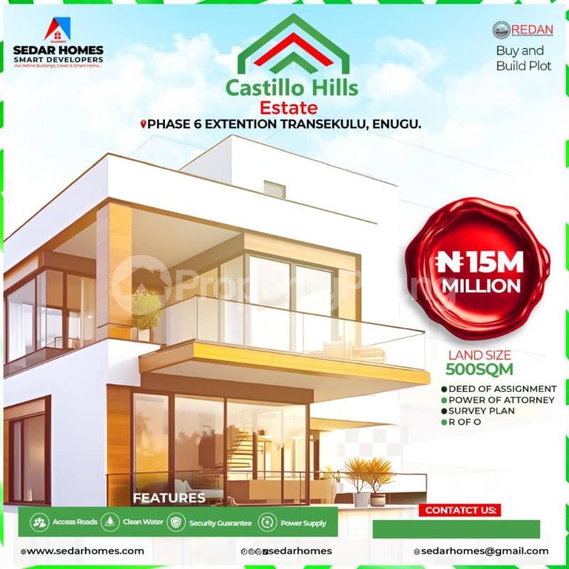 Land for sale Trans Ekulu By Phase 6 Extension Enugu Enugu