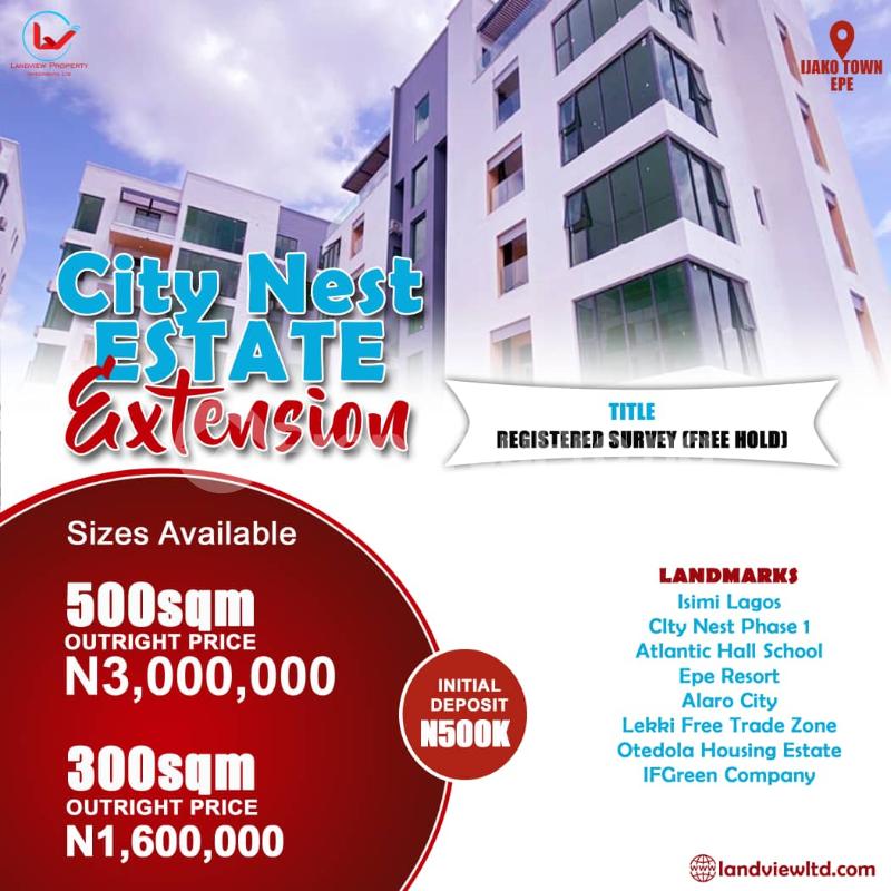 Land for sale City Nest Extension Epe Lagos