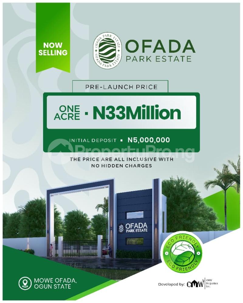Land for sale Ofada Park Estate Close To Mowe, Ofada * Ibafo * Magboro * Arepo * Pakuro * Loburo * Asese Mowe–ofada Is Part Of A Corridor Connecting Several Of These Communities, With The Lagos–ibadan Expressway Providing The Major Access Route. Mowe Obafemi Owode Ogun