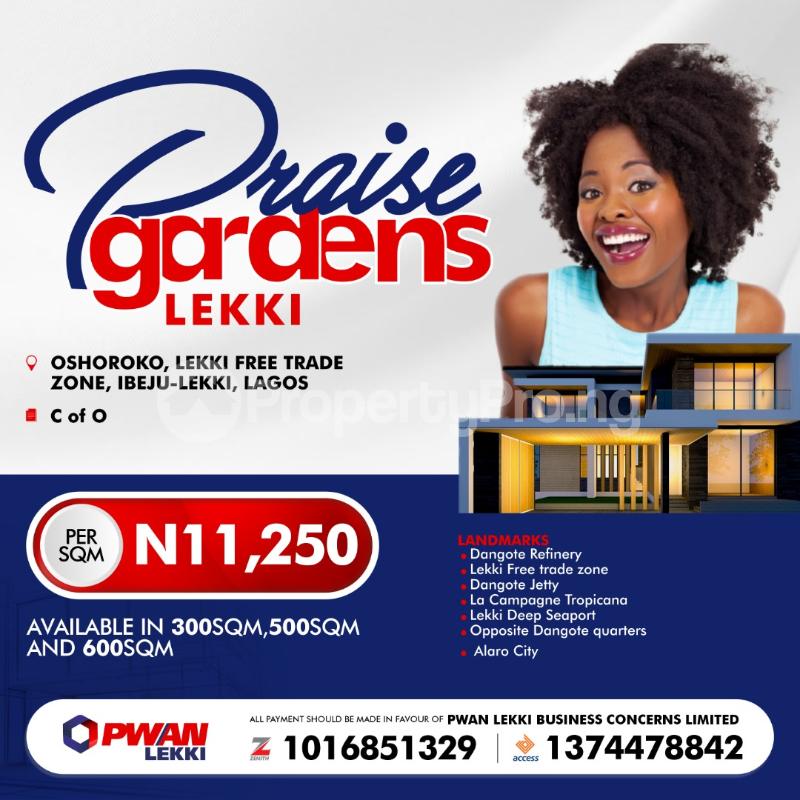 Land for sale Oshoroko Free Trade Zone Ibeju-Lekki Lagos
