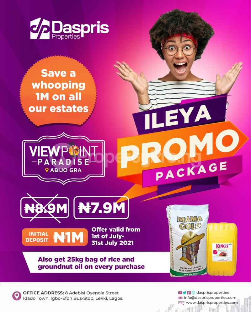 Land for sale Viewpoint Paradise Estate Abijo Ajah Lagos - 0