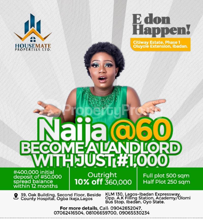 Land for sale Oluyole Local Government Off Academy Olomi Ibadan Oyo