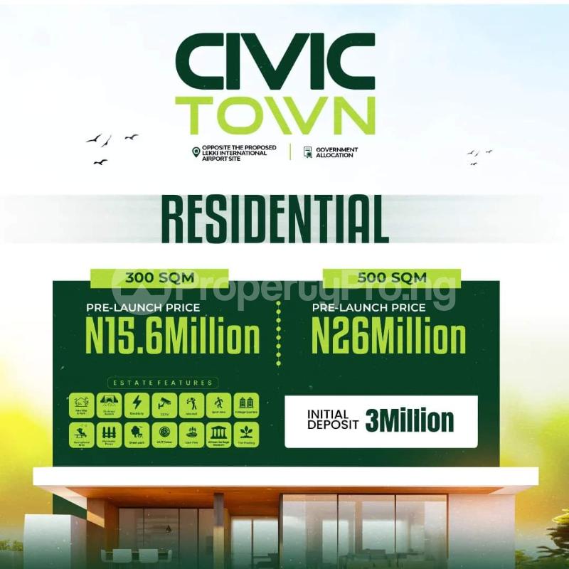 Land for sale New International Airport Ibeju-Lekki Lagos