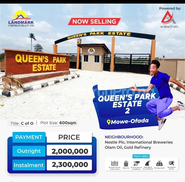 Land for sale Queens Park Estate, Mowe/ofada 2 Mowe Obafemi Owode Ogun - 0