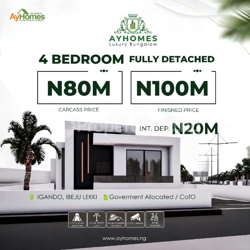 4 bedroom House for sale Eleko Junction Ibeju-Lekki Lagos