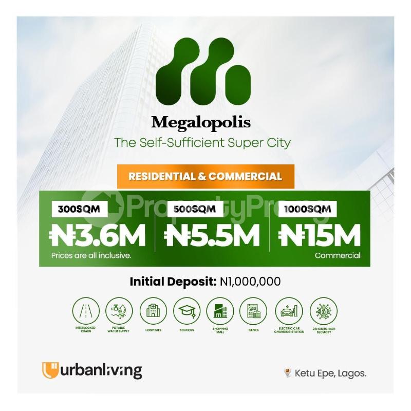 Land for sale Ketu ,megalopolis/ 60 Seconds From The Ketu Roundabout Epe Lagos