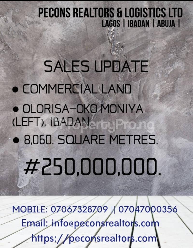 Land for sale Olorisa Oko Moniya Ibadan Oyo