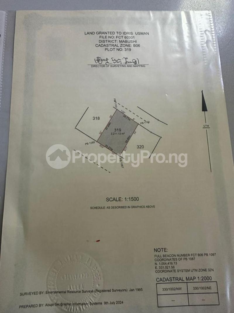 Land for sale Mabushi Abuja