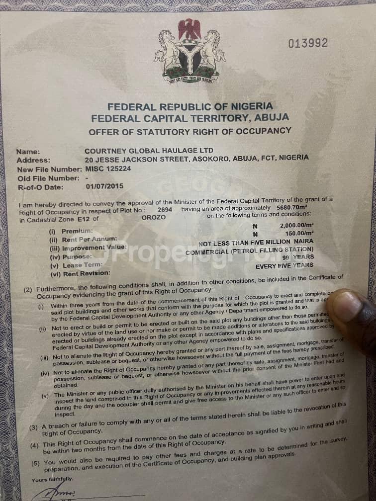 Land for sale  Orozo Abuja - 0