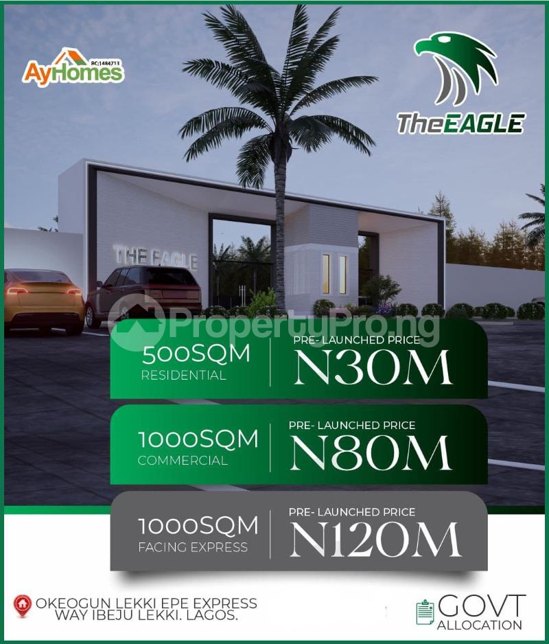 Land for sale Eagle City Estate Along Lekki Epe Expressway Okegun Eleko Ibeju-Lekki Lagos - 0