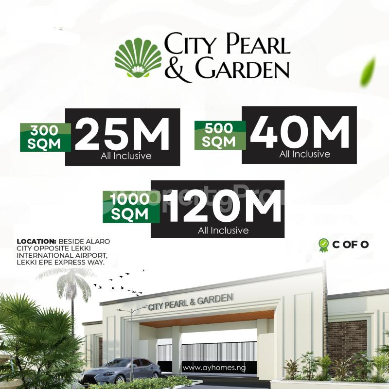 Land for sale City Pearl And Garden Estate Alaro City Opposite Approved Lekki Int'l Airport Ibeju-Lekki Lagos - 0