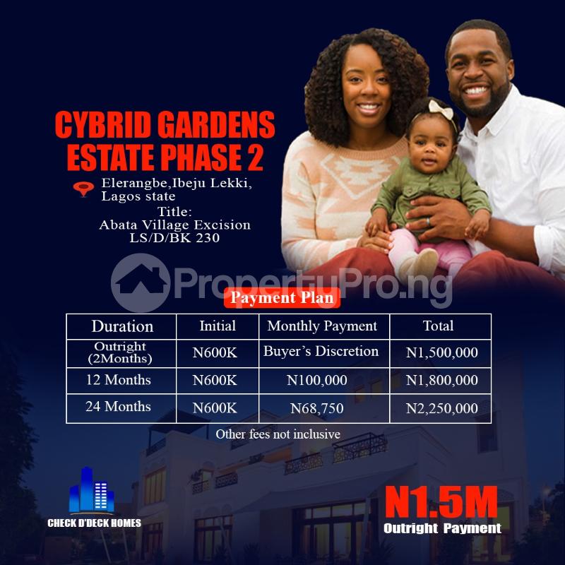 Land for sale Phase 2 Elerangbe By Tagbati Ibeju Lekki Lagos Eleranigbe Ibeju-Lekki Lagos - 0