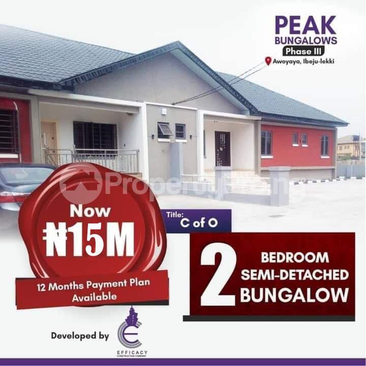 2 bedroom House for sale Awoyaya Awoyaya Ajah Lagos