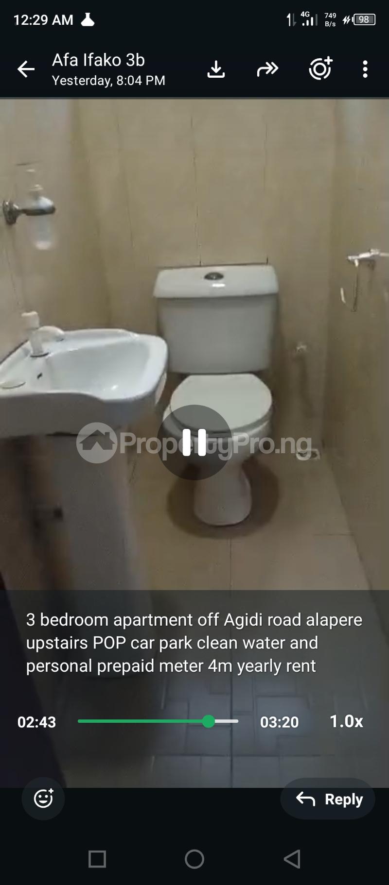 3 bedroom Flat / Apartment for rent Estate Gbagada Lagos