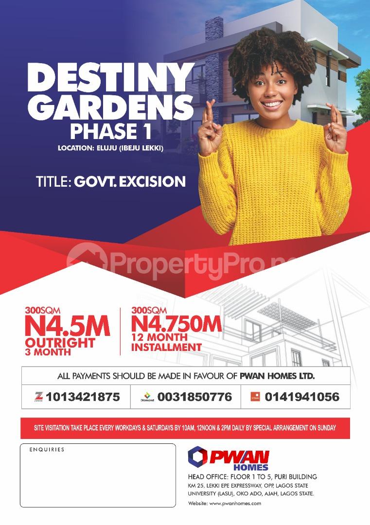 Land for sale Before Eleko Eluju Ibeju-Lekki Lagos
