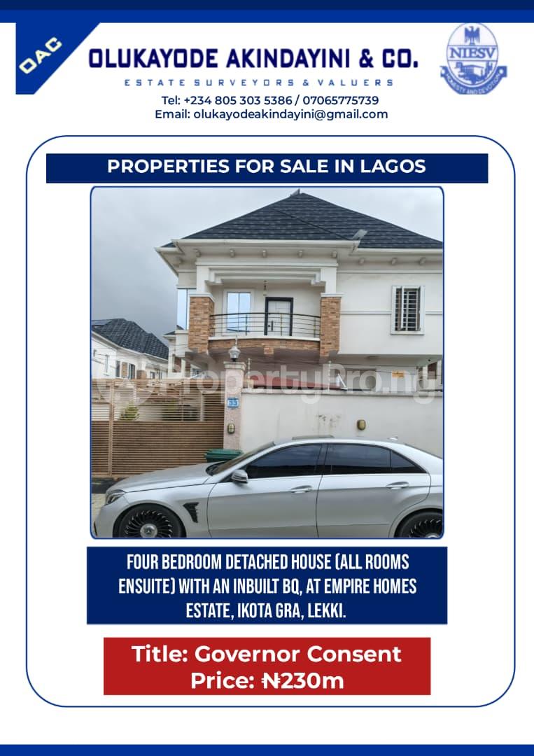4 bedroom House for sale Ikota Gra Ikota Lekki Lagos