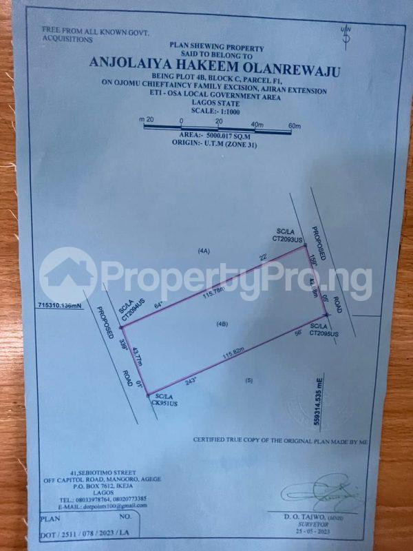 Land for sale Chevron Drive Lekki Lagos