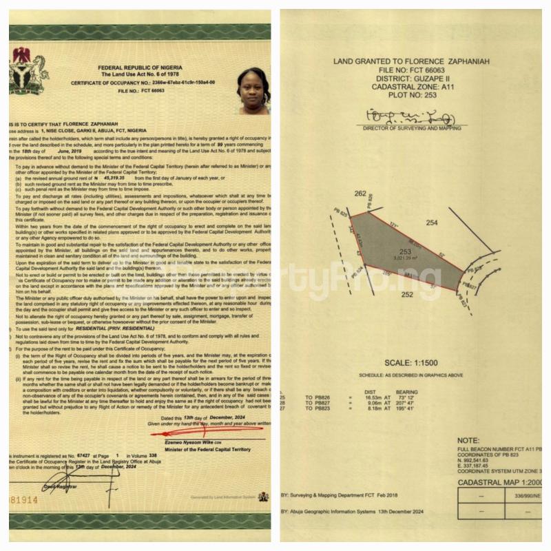 Land for sale Close Gilmore Yard Guzape Abuja