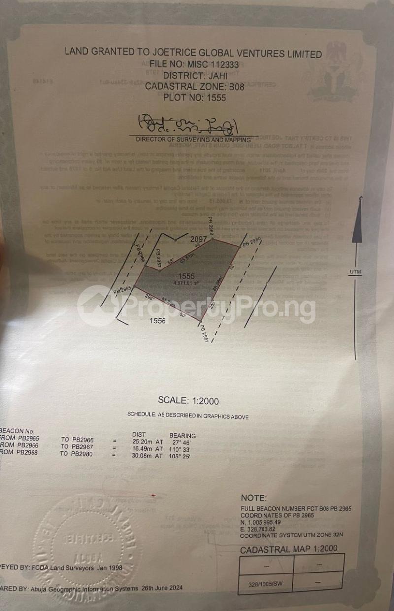 Land for sale Main Jahi Abuja