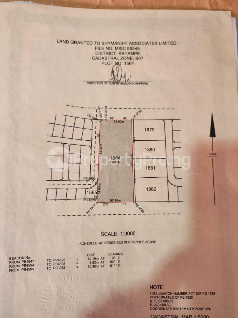 Land for sale Katampe Main Abuja