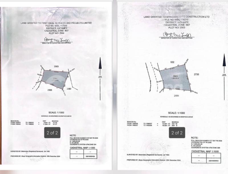 Land for sale  Katampe Main Abuja
