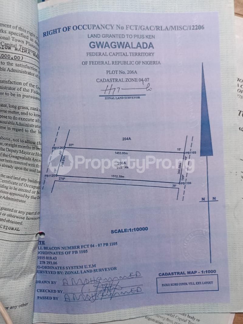 Land for sale  Gwagwalada Abuja
