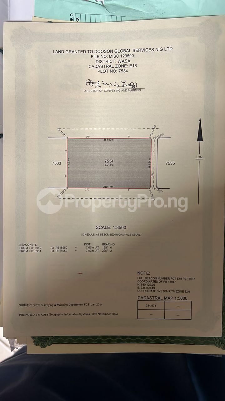 Land for sale Wasa Apo Abuja