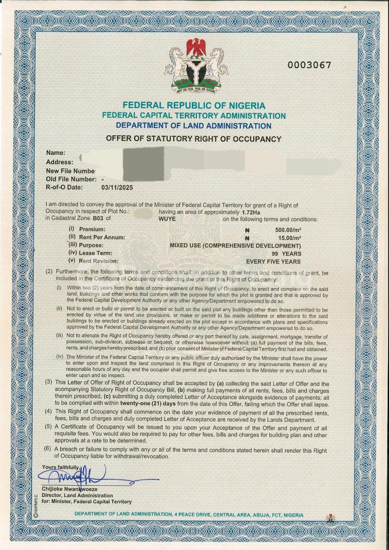 Land for sale Close To Nnpc Estate Wuye Abuja