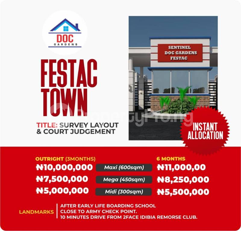 Land for sale End Of 6th Avenue Festac Amuwo Odofin Lagos