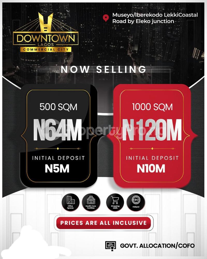 Land for sale Downtown Lagos Commercial City Museyo Iberekodo Eleko Iberekodo Ibeju-Lekki Lagos - 0