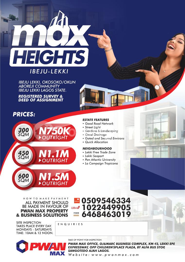 Land for sale Okosoko/okum Aboreji Community Ibeju-Lekki Lagos